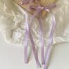 2 Pcs Ribbon Bow Elegant Y2K Style Side Clip Bow Hair Clip Sweet Girls Fairy Bow Style Long Bowknot Balletcore