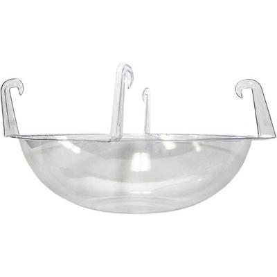 Transparents Round Hanging Basket Saucer Light Weight Plastic Plant Pot Holder With Hide Drainage Holes Sphere