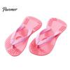 Safe Silicone Toys for Indoor Outdoor Fetch 1 Pair Flip-flop Dog Chew Toys, Funny Thong Sandal Durable Pet Toy Tartar Control Shape Puppy Teething