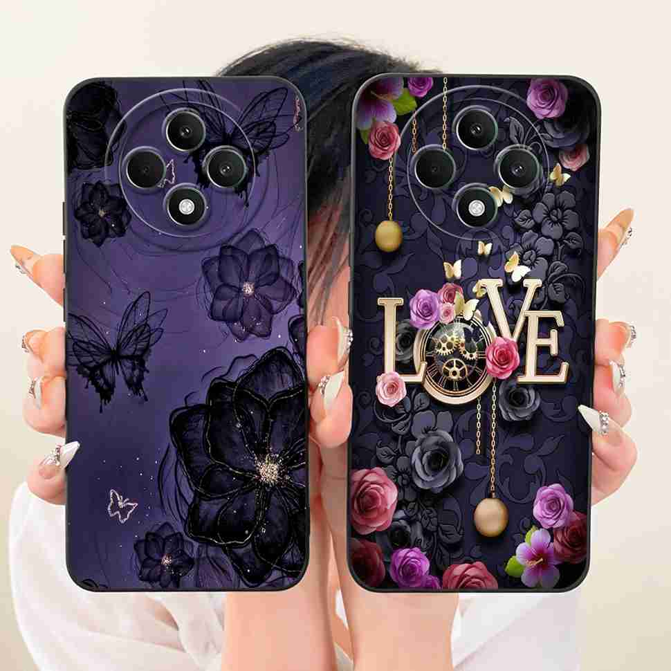 For OPPO Reno 12F 5G Case Clear Cute Cat OPPO Reno12 F Reno12F Reno 12 F 5G CPH2637 Shockproof Soft Phone Cover Full Protector