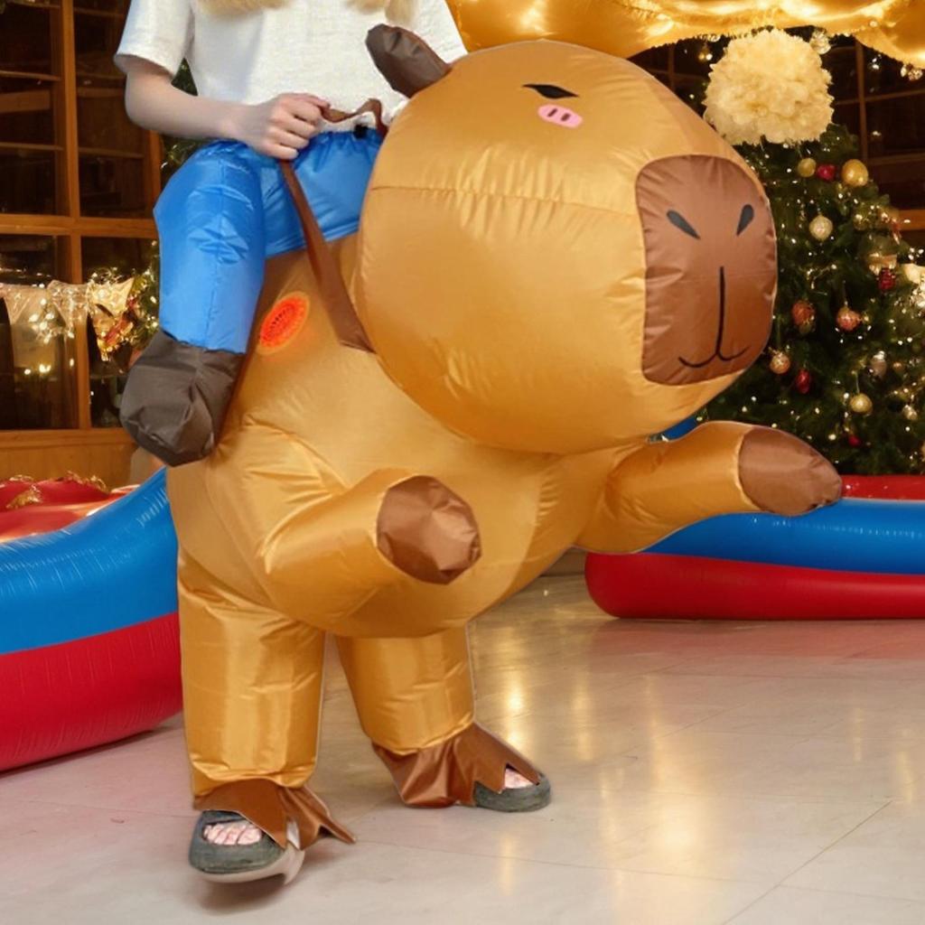 Inflatable Costume Halloween Inflatable Capybara Suit Ride On Fancy Suit Cosplay Accessories for Girls Men Women Boys Carnivals