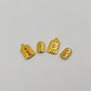 Ancient Gold Drip Oil Fu Character Pendant Bracelet Charm - Chinese Style DIY Alloy Accessory