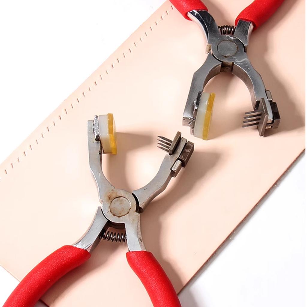 Handmade Leather Watch Strap Hole Punching Pliers, Silent Diamond / Oblique Chopper Cow Leather Punching Tool