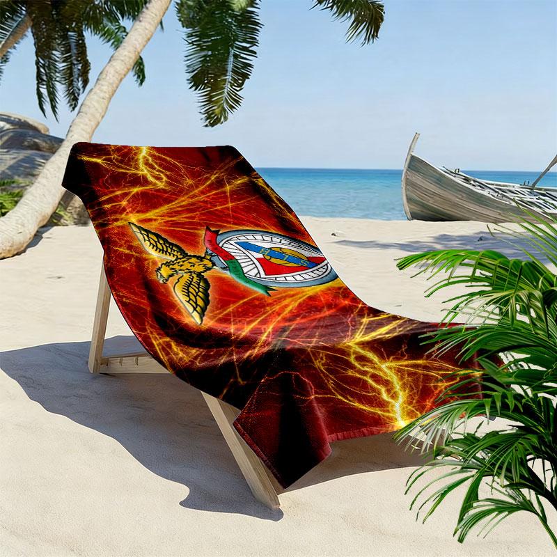 Sport Lisboa e Benfica Print Beach Towel, Large Soft Quick Dry Towel for Beach Camping Swimming