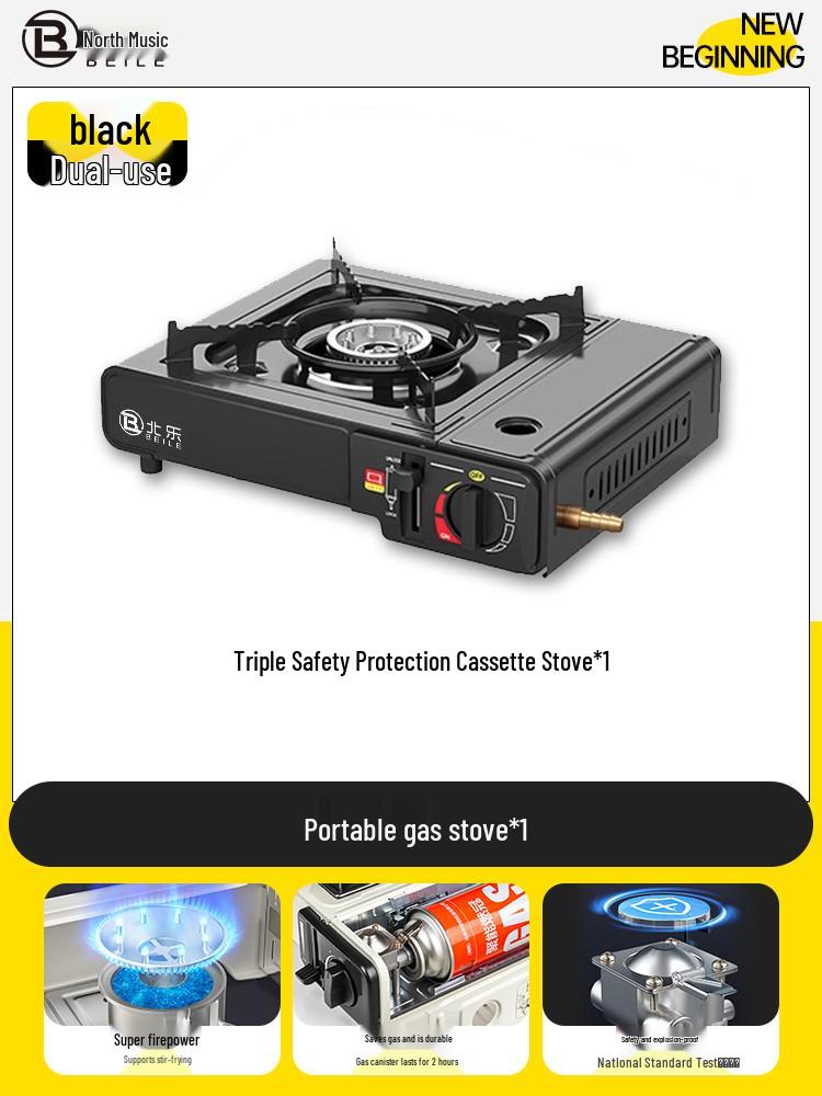 Explosion-Proof Portable Gas Stove with LPG Canister for Outdoor Use