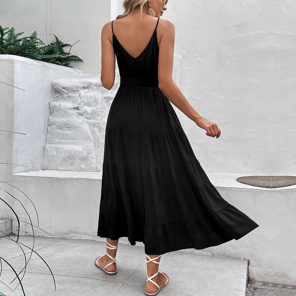Skirt  Summer Women'S Long Dress Suspender Waist Dress