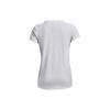 Under Armour Solid Logo Training Casual Sports T-Shirt Women tops White 1370760-100