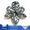 Flower Rhinestone Shoe Charms: Cute Metal Buckles for Crocs
