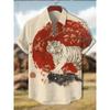 2026 Summer New Men's Polo Short sleeved Shirt Armored Warrior Black Cat Printed Short sleeved Shirt Trendy Casual Shirt