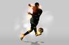 Photomural Soccer Player Scoring A Goal Self-Adhesive Mural 360x240