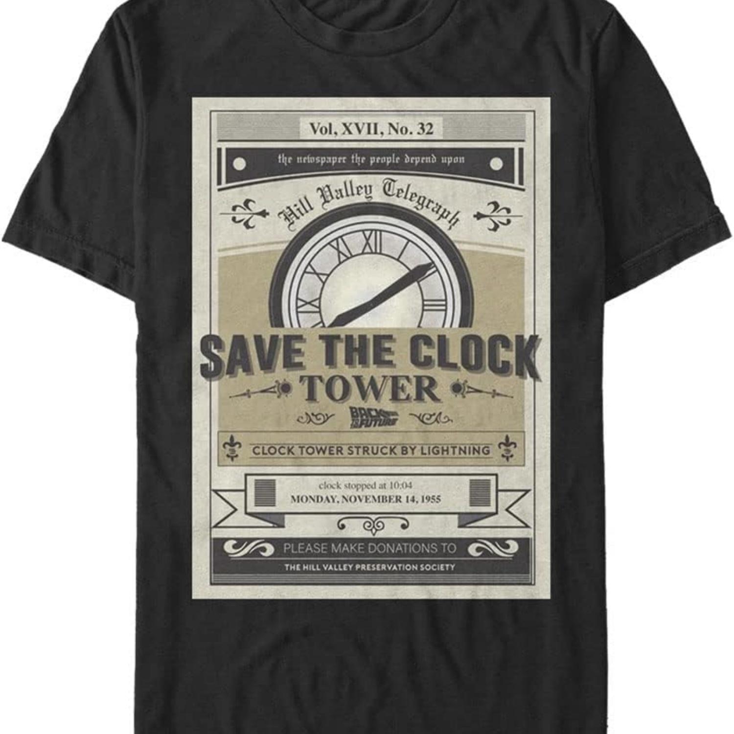 

Back To The Future Men s Big & Tall Clock Tower Flyer XXXXXL чорний