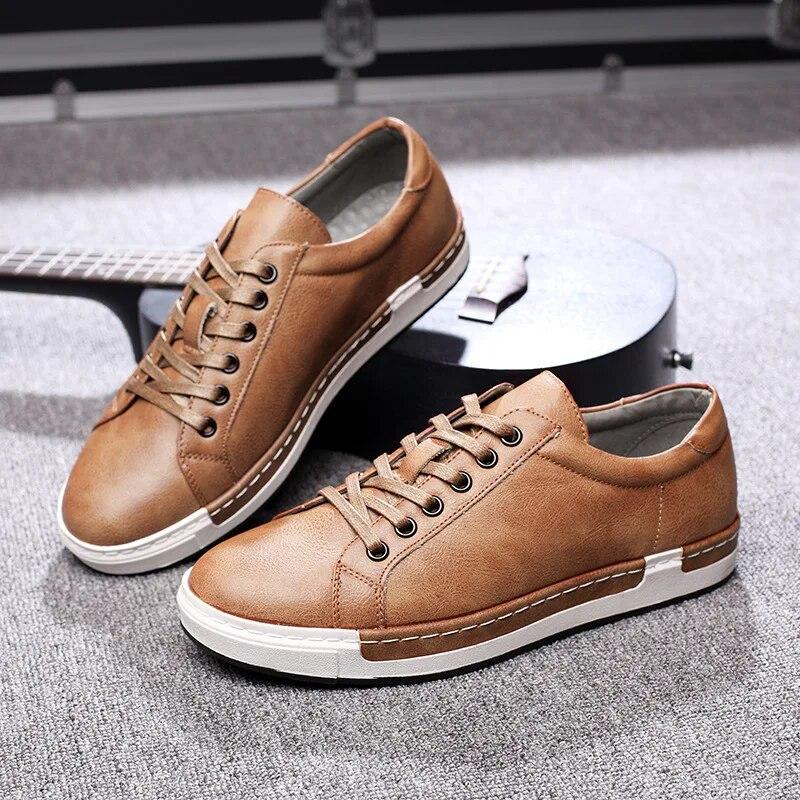 Men Leather Casual Shoes Men Sneakers  Autumn  Mens Suede Shoes Comfortable Flat Male Footwear Zapatillas Hombre
