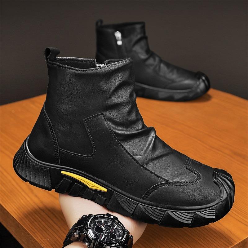 Herrenschuhe Winter neue lässige High-Top Martin Stiefel gefütterte verdickte warme Baumwollschuhe Herren Outdoor verschleißfeste Arbeitsschuhe