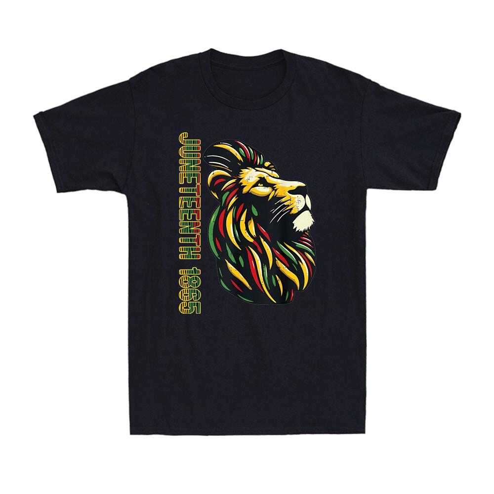 Juneteenth Lion Black African June 19th Equality BLM Protest Retro Men s T-Shirt Unisex T-Shirt M
