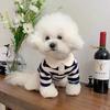 Sommer Polohemd für Hunde Welpenkleidung Bichon Frise Chihuahua Streifen Hunde Sweatshirt Hunde Kühlweste für kleine und mittelgroße Hunde