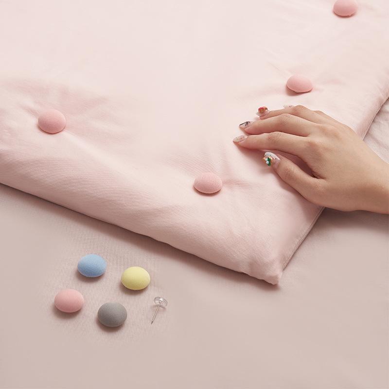 Mushroom Cotton Anti-Run Quilt Clips - Invisible Duvet Cover Safety Buckles