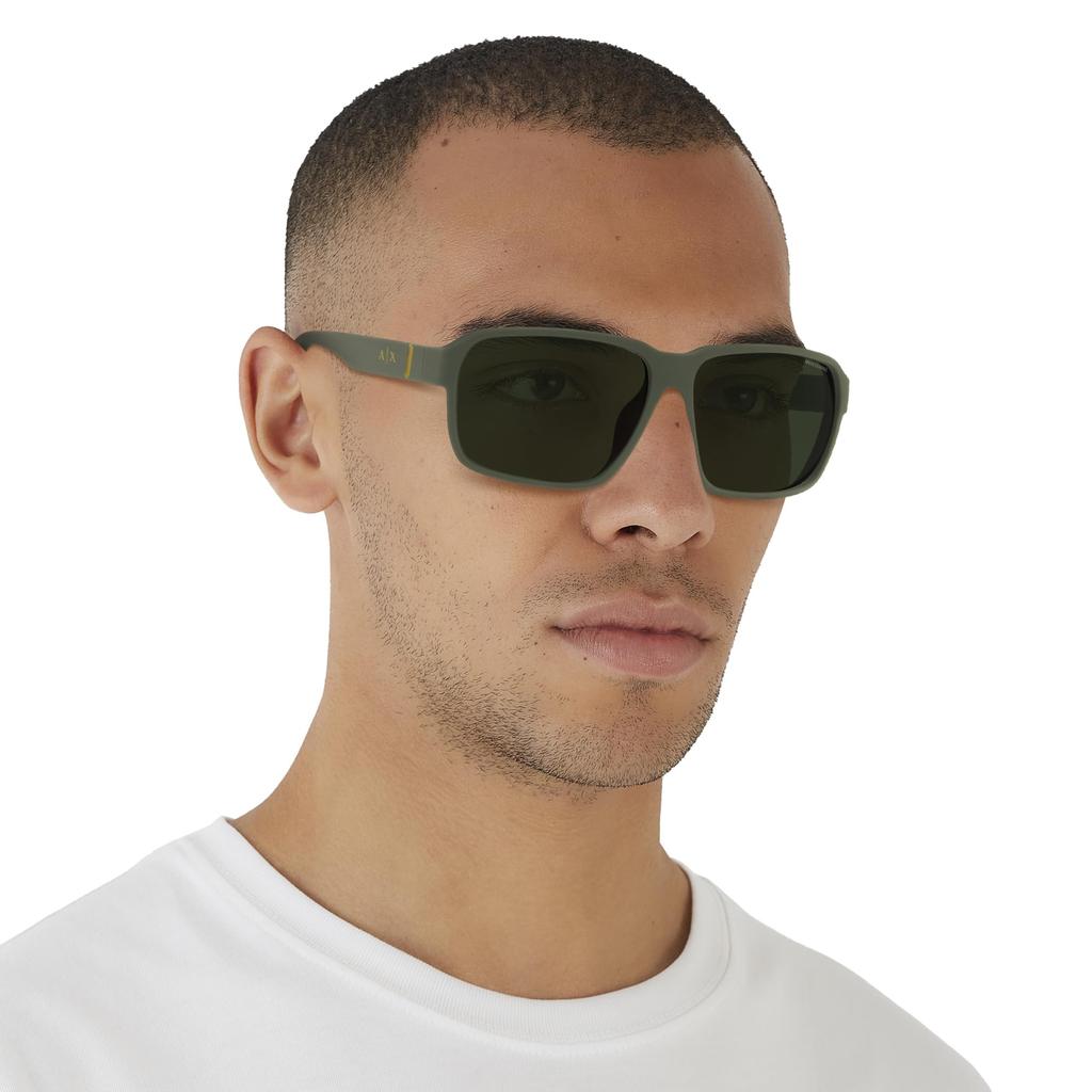 Ochelari de soare AX4131SU VERDE MĂSLINIU MAT Lentilă 64 [Armani Exchange] Ramă/ÎNCHIS