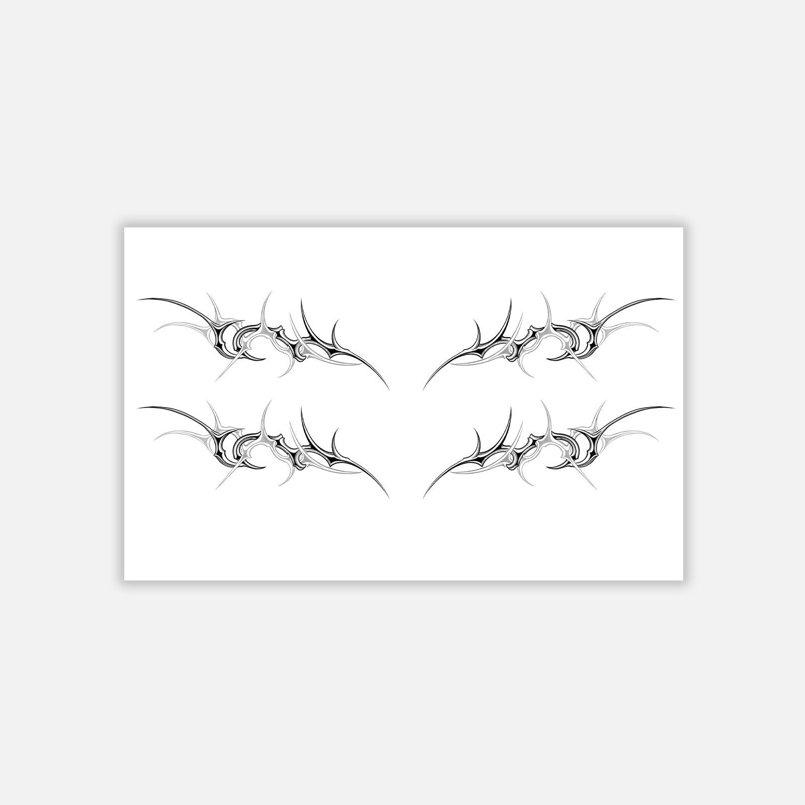 

Advanced Sense, Simple Wind, Dark Style, Thorn Wings, Chest, Waist And Abdomen Tattoo Stickers 19*12