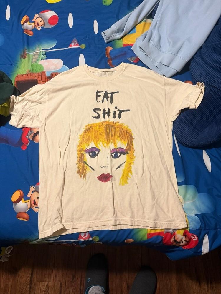

Miley Cirus Art Short Sleeve White T shirt Remake tee Unisex tee NH26917 Unisex T-Shirt XXXL