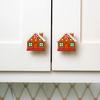 Skull Cabinet Knob Covers Halloween Decor Pull Handle Gingerbread House Drawer Knob Covers for Dresser Closets Wardrobes Bookcases Decoration