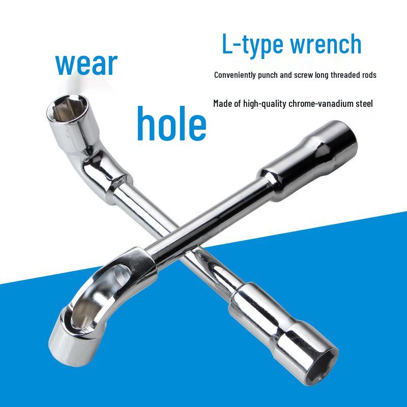 L-Shaped 7-Pipe Double-Ended Elbow Hex Socket Wrench Set
