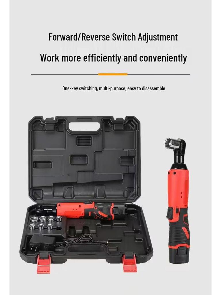 Electric 90° Right Angle Ratchet Wrench with Lithium Battery