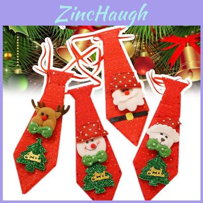 Creative Christmas Tie For Kids And Adults Featuring Santa Reindeer Snowman Designs
