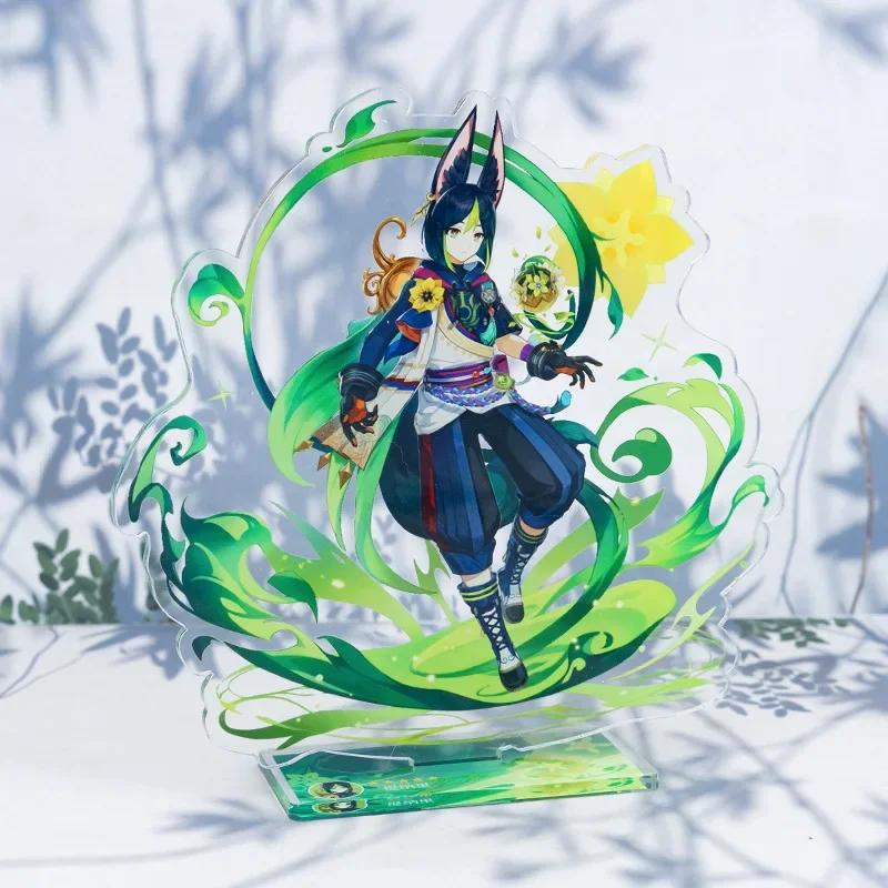 Game Impact New Stand Figure Acrylic Yelan Chevreuse Navia Xiao Cosplay Model Plate Desk Decor Fans Friend Gift