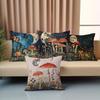 Fantasy Mushroom Plant Flower Pattern Cushion Cover Home Living Room Sofa Decoration Square 45x45cm
