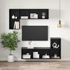 TV Cabinet Set Black Oak Effect 37 x 37 x 107 cm