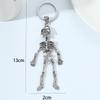 Movable Human Skeleton Pendant Punk Style Gothic Keychain Novelty Skull Keychain  Halloween