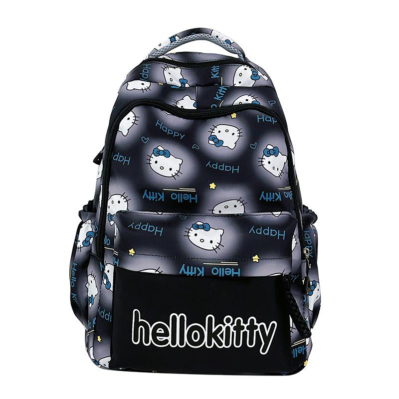 Schoolbag New Girls Cartoon HelloKitty Large Capacity Junior High School Elementary School Backpack Lightweight Burden Reduction Trend
