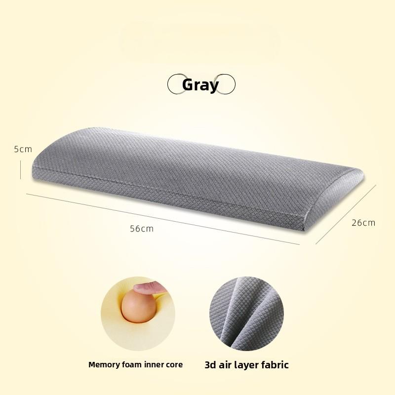 

Comfort Bolster Pillow for Back Memory Foam Cotton Cover Lumbar Support Pillow for Semi Roll Pillow серый