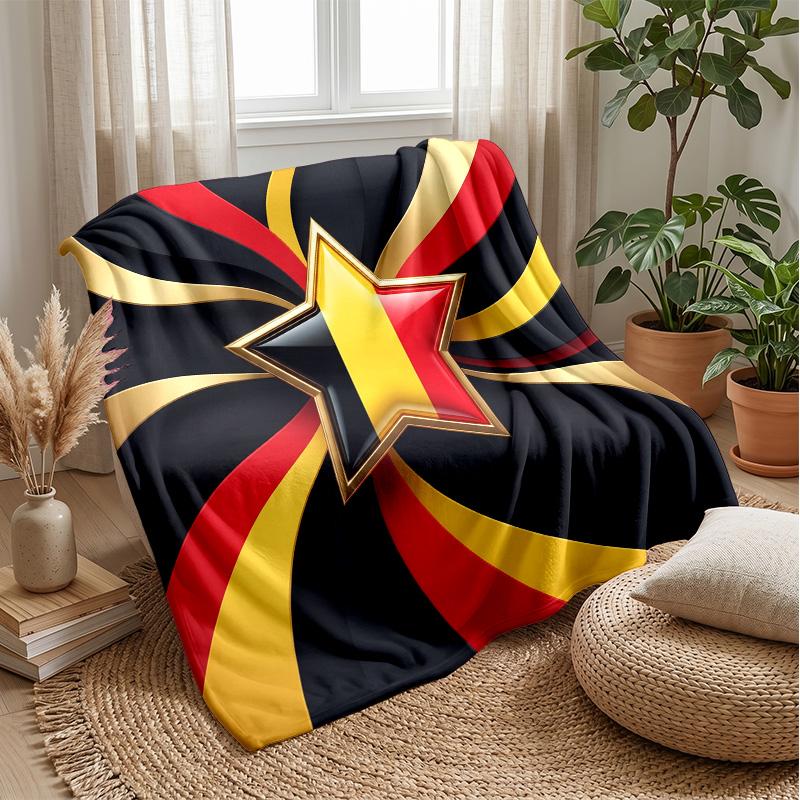 Couverture Flottante Imprimée Football Belgique Douce pour la Peau Chaude Décorative pour Canapé Lit Intérieur Usage Quotidien
