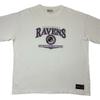 NFL Baltimore Ravens Oversized 100% Cotton T-shirt Mens Tees Top Mens Size L White Embroidered Authentic