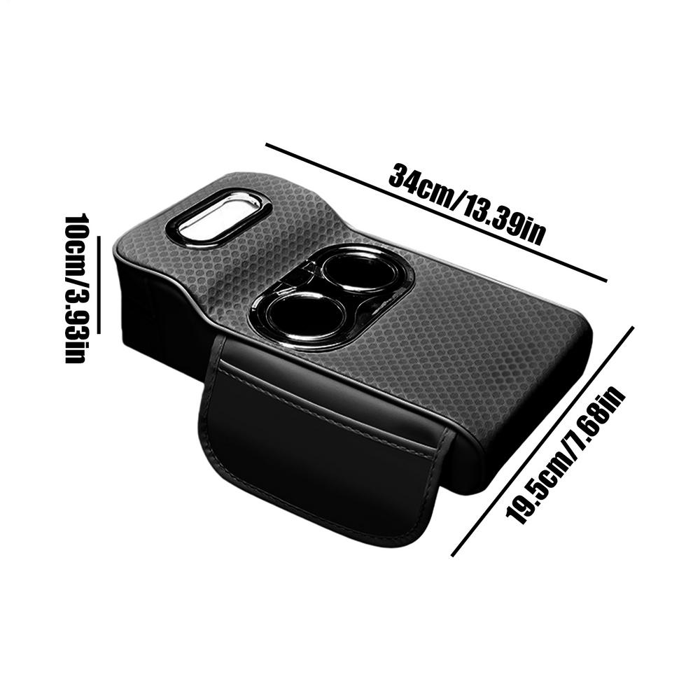 

Center Console Organizer Heavy-Duty Ergonomic Long-Lasting Organization Car Center Console Storage Box for Family Adults Men чорний