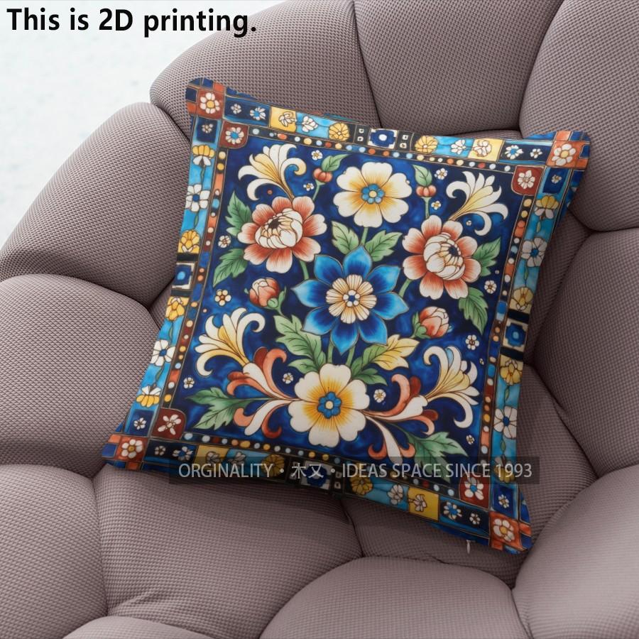 Bohemian Vintage Floral Pillow Covers Pattern Cushion Cover Suitable for Sofa Bedroom Car Pillow Cover