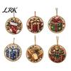 Holiday Gift for Craft Lovers 6Pcs/Set Christmas Ornaments DIY Faux Pearl Art Kit, Hanging Decorations Kit Artistic Activity Adults with Round Charms