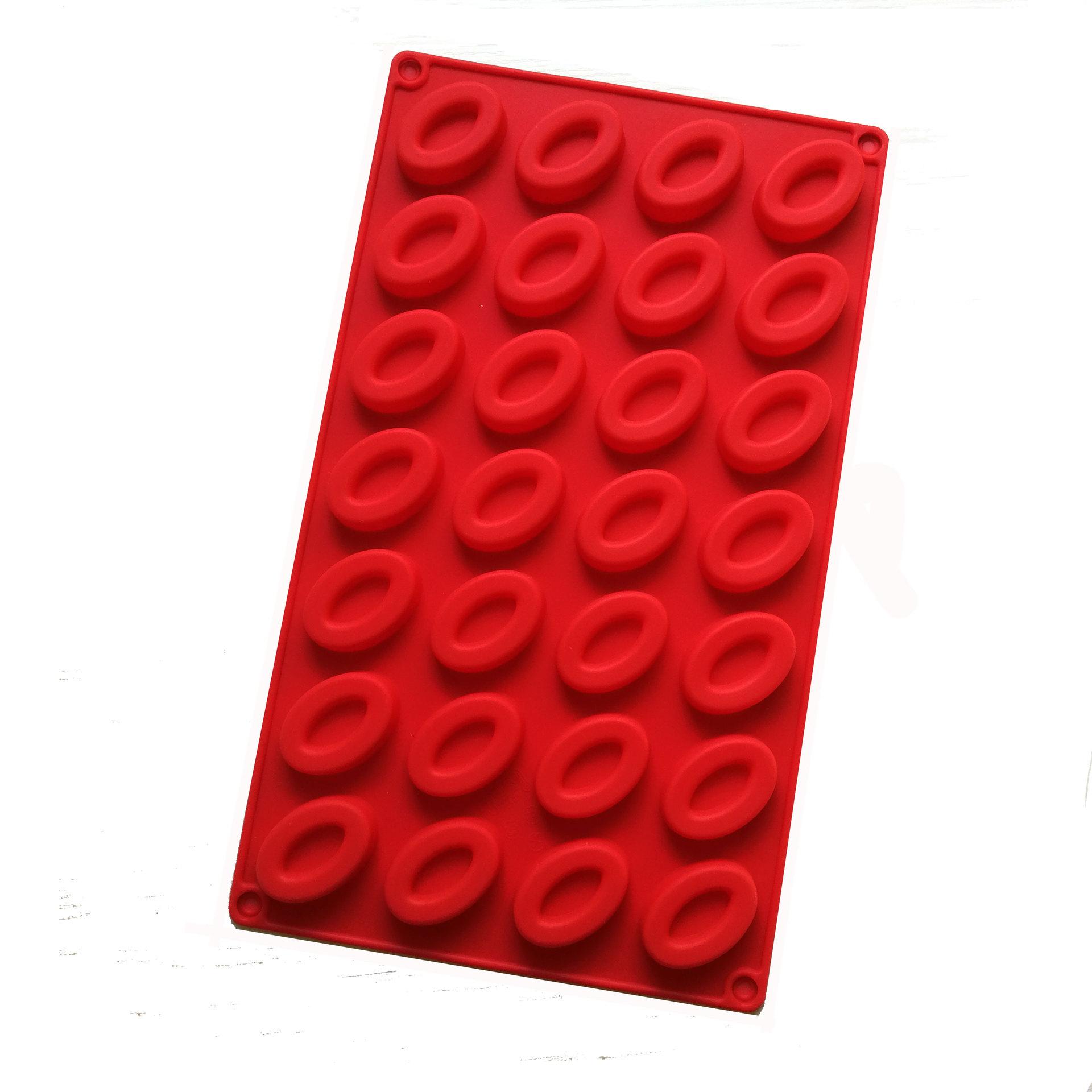 Мини-пончик Пудинг Овальная Силиконовая Форма для Печенья Пончиков Торта Выпечки Овальная Конфета Шоколадная Форма Украшение для Торта