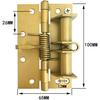 4pcs 4 inch Positioning Hinge Spring Self-aligning Hinge Automatic Closing Door Multi-Function Screen Door Hinge Furniture Supplies(Gold)