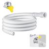 UniversalFlex Dehumidifier Drain Hose with Cuttable Rubber Adapter Clamp 6.5Ft White
