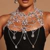 Luxury Rhinestone Body Chain Bra Necklace Bikini Jewelry for Women Drop Crystal Bralette Hollow Clothing Decoration Jewellery