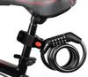 ENGG Bike Combination Dial Wire Bicycle 12mm Cross Lock, Lock, Lock, 1200/1500mm Length, Diameter, 5-Digit Anti-Theft (Black)