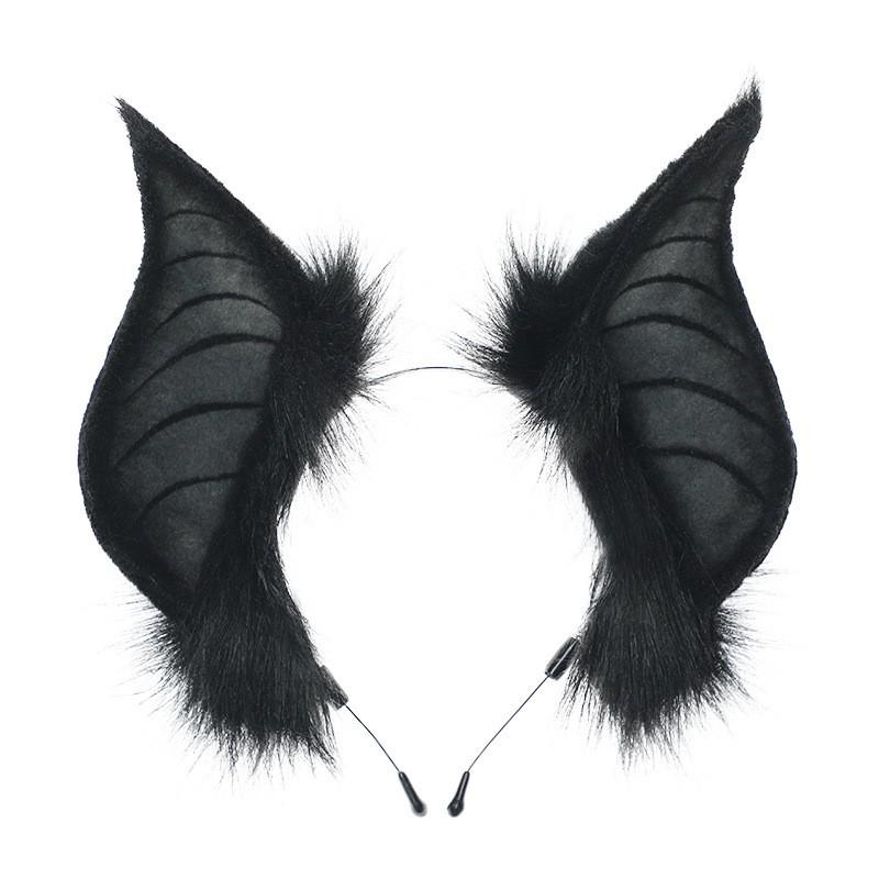 Halloween Fledermausohr Stirnband Kostümzubehör Cosplay Party Verkleidung Weiches Plüsch Tierkopfschmuck Unisex