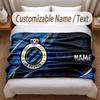 Club Brugge FC Printed Flannel Blanket Custom Name Text Soft Warm Throw For Bedroom Holiday Gift