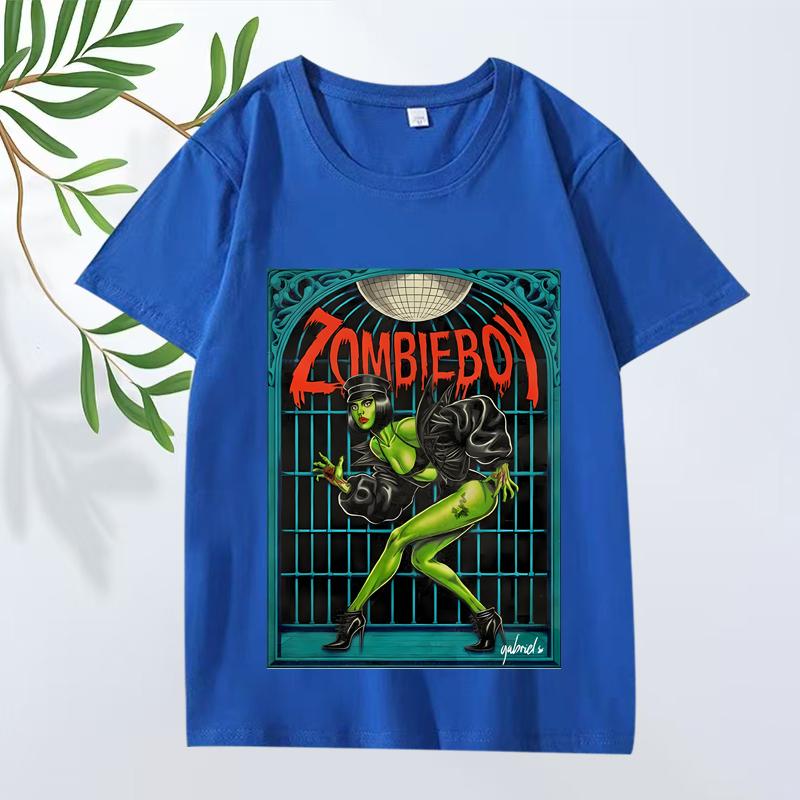 Zombieboy Essential graphics T Shirt men women Oversized 100% Cotton streetwear short sleeve Summer print Unisextops