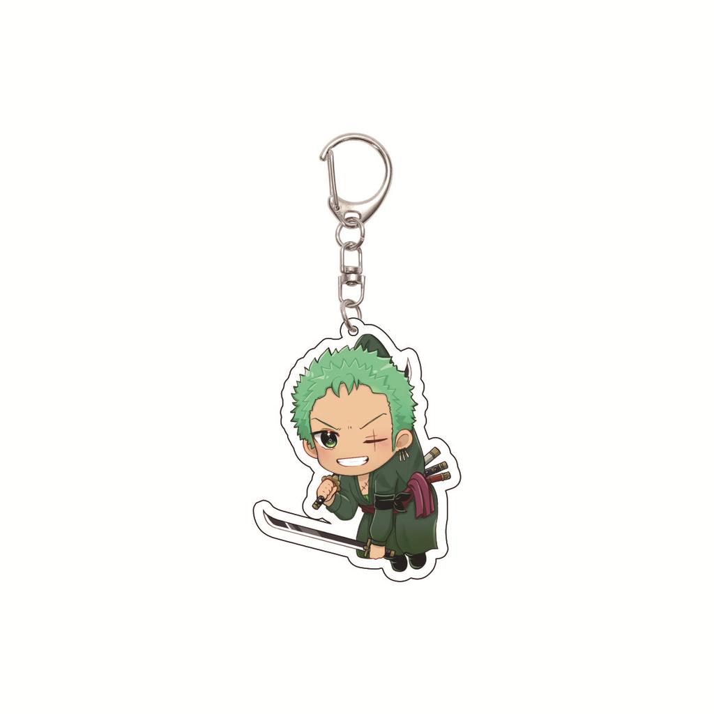 One Piece 5.5CM Acrylic Keychain, Anime Keychain, Luffy, Zoro Cartoon One Piece Bag Keychain