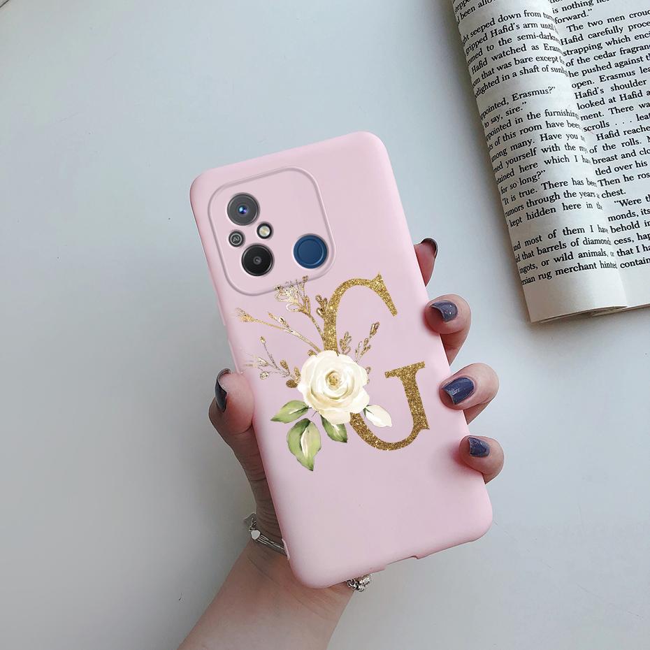 For Xiaomi Redmi 12C Case Silicone Rubber Soft TPU Cute Letters Phone Case Back Cover For Redmi 12C Cover For Redmi12C 12 C Case