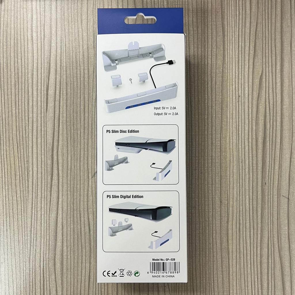 Suport de consolă pentru Sony PS5 Slim, cu 4 porturi USB 2.0, accesorii pentru suport de bază pentru console de jocuri, suport de depozitare pentru suport de birou pentru consola de jocuri