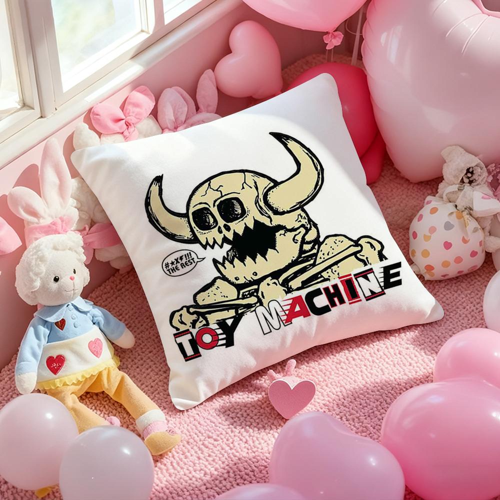 T-Toy M-MachineS S-SkateS Cushion Cover Pattern Printed Pillowcase for Living Room Sofa Cushion Cover & Bedroom Decor